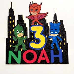Custom P J Mask Cake Topper - Etsy