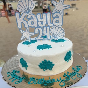 Seashells under the sea cake topper