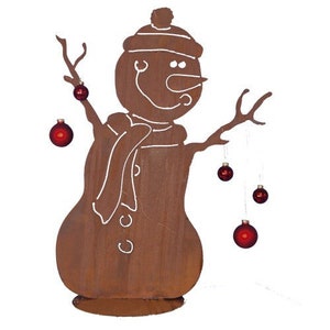 Snowman Kurti 30 cm or 70 cm rust patina metal figure rust figure winter sleigh