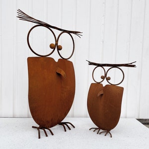 Crazy OWL 3D height 43 cm / 64 cm to choose from rust garden decoration rust eagle owl rust figure metal figure terrace gift