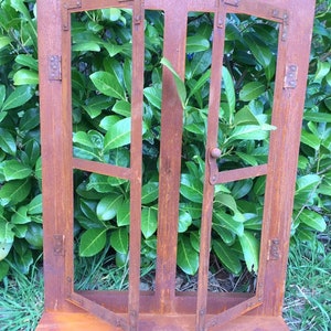 Rust decorative window 80 x 60 cm to open on plate rust lattice window metal window rusty garden decoration vintage country house style
