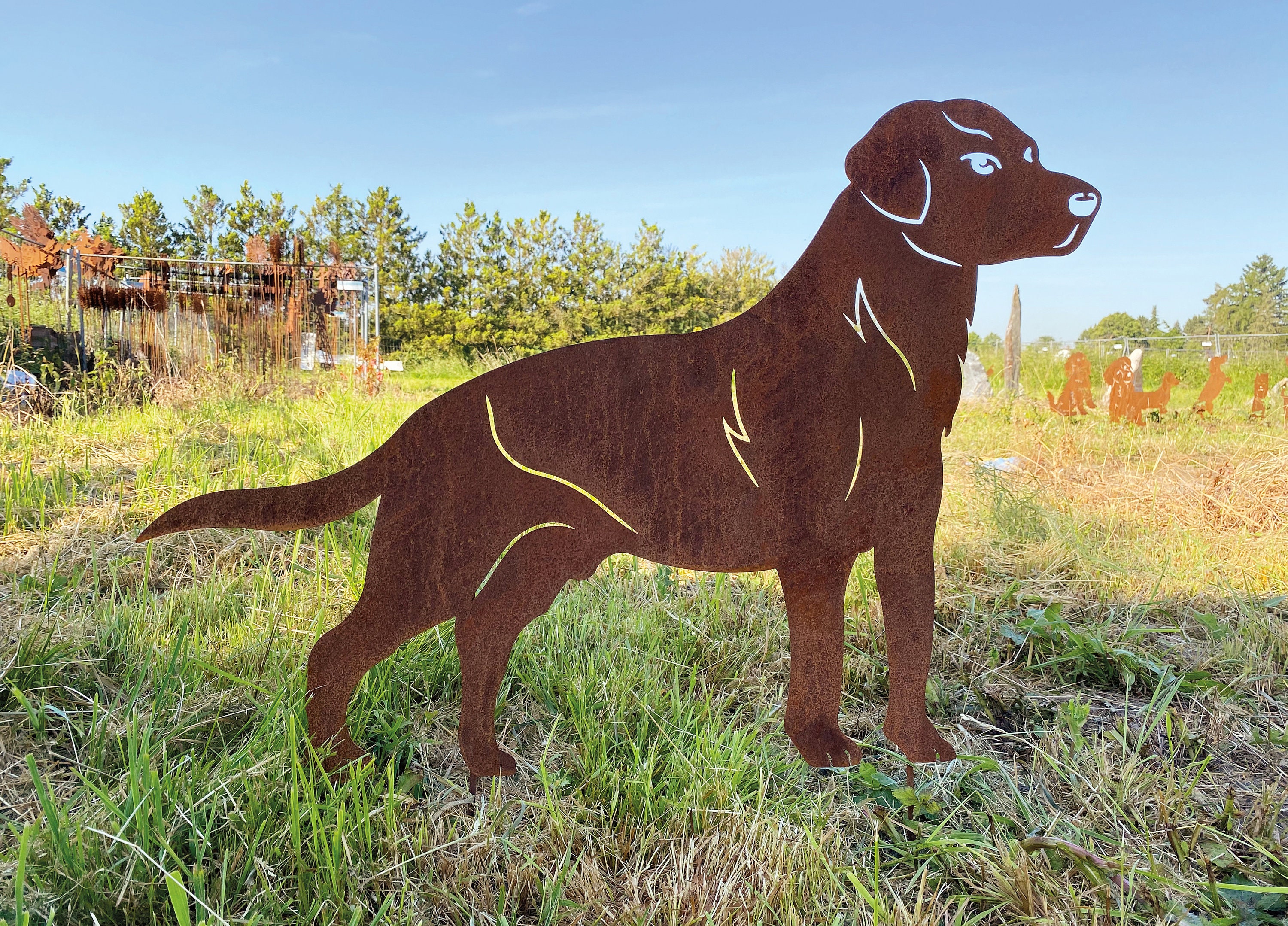 Metall hund skulptur - .de