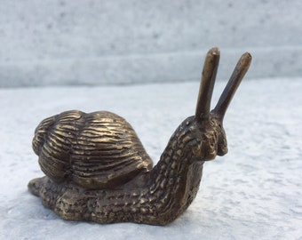 Figurine en bronze escargot 4 x 10 cm décoration sculpture en bronze figurine animale décoration cadeau statue en bronze