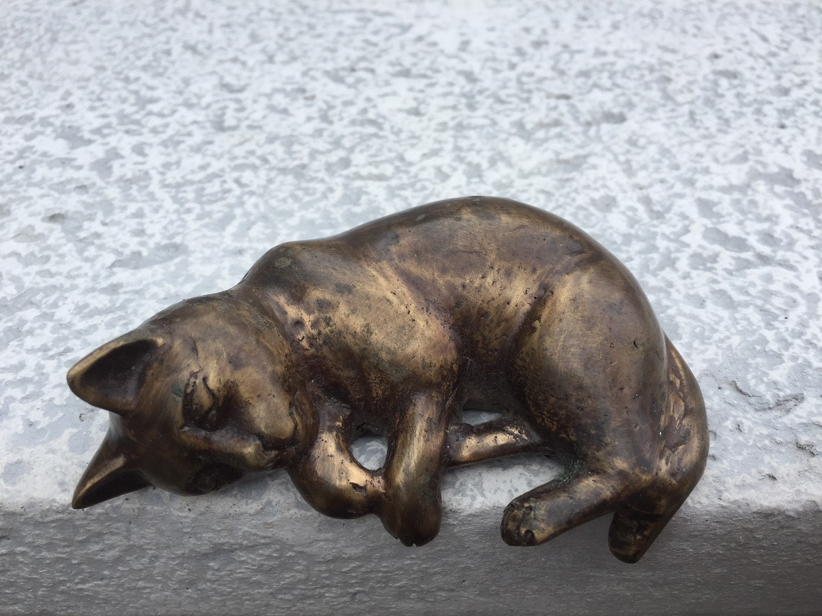 Bronzefigur Katze/Kater MINKA Bronzetier, Bronzeskulptur