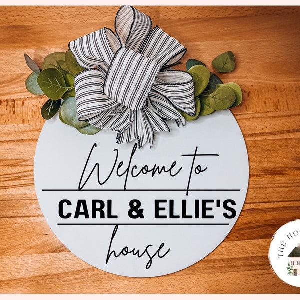 Round Home Sign Etsy