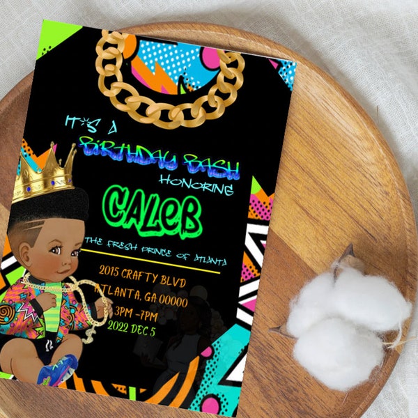 Fresh Prince of Bel Air Birthday Announcement | Birthday Digital Invitation | Custom Birthday Announcement | Birthday Invitation