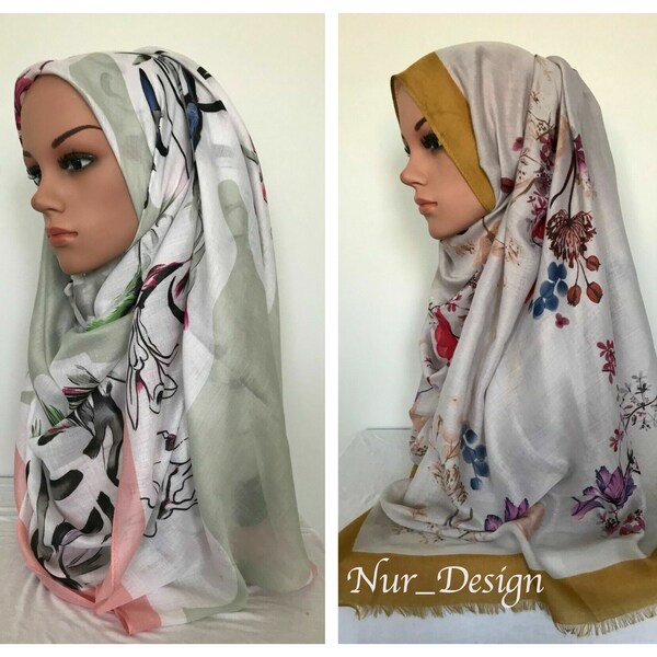 Premium **MAXI VISCOSE** Rectangle shape Scarf Hijab Shawl 180 X 90 cm