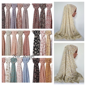 180*75 cm hoge kwaliteit bloemenprint bubble chiffon vrouw moslim sjaal hijab sjaal