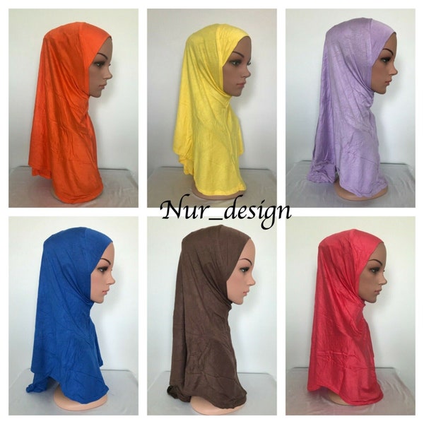 1 piece Al Amira Muslim Woman Adult size Cotton Jersey Stretchable Ramadan Hijab