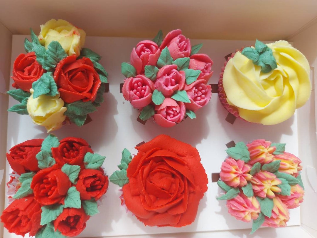 Flower Bouquet Cupcakes Etsy UK