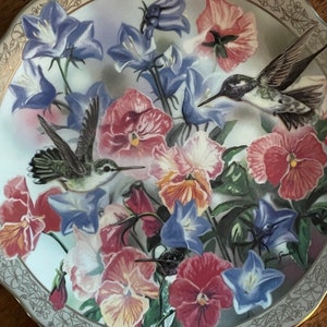 Hummingbird Decorative Plate by Janene Grende, Splendid Encounter