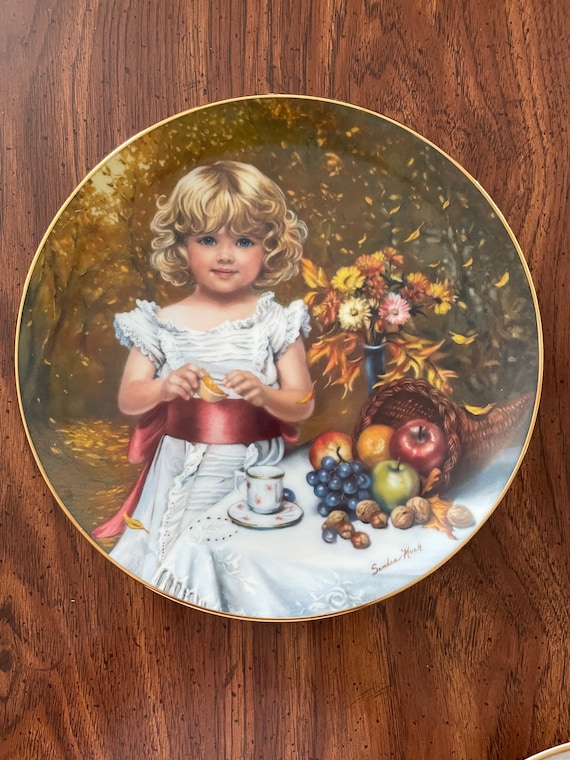 Cute Girl Decorative Plate, Indian Summer Sandra Kuck Plate - Etsy