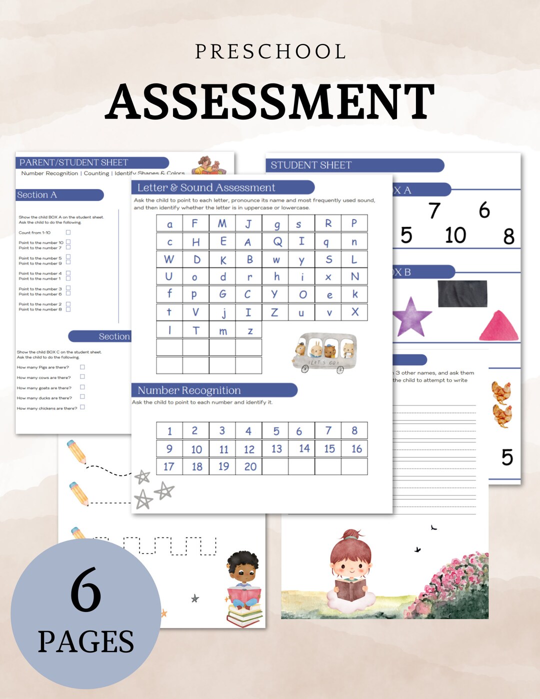 Preschool Assessment Prek Assessment Homeschool Assessment School ...
