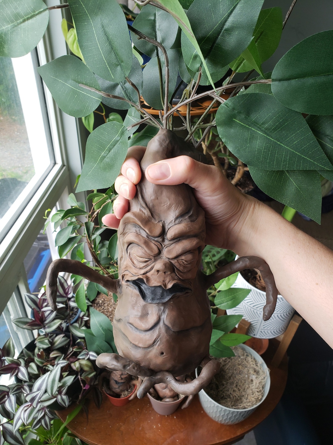 Clay Mandrake. Large, Clay Sculpture Etsy