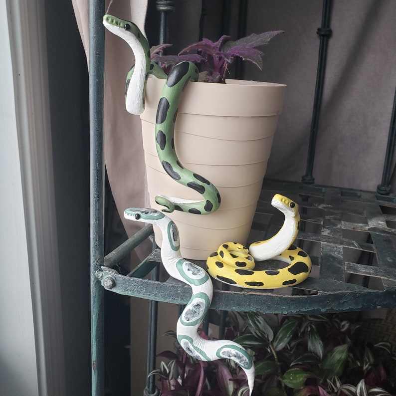 Set of 3 snakes, bookcase snake, planter snake, table top snake 3 snakes