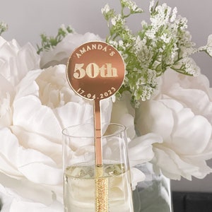 Birthday Party Drinks Stirrers, Personalised Cocktail Stirrers, 50th, 60th, 30th Party Décor, Place Names, Milestone Birthday, Any Age