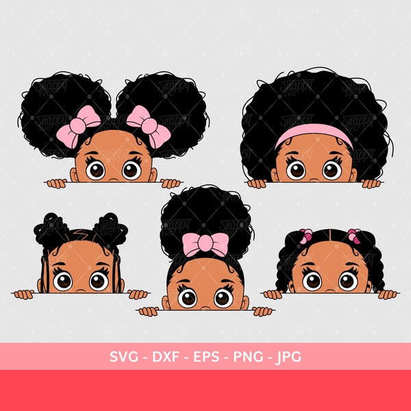 Peekaboo Black Girl 3, afro girl svg, black girl magic svg, black queen svg, melanin svg, peekaboo girl svg, peekaboo girl, peeking girl svg