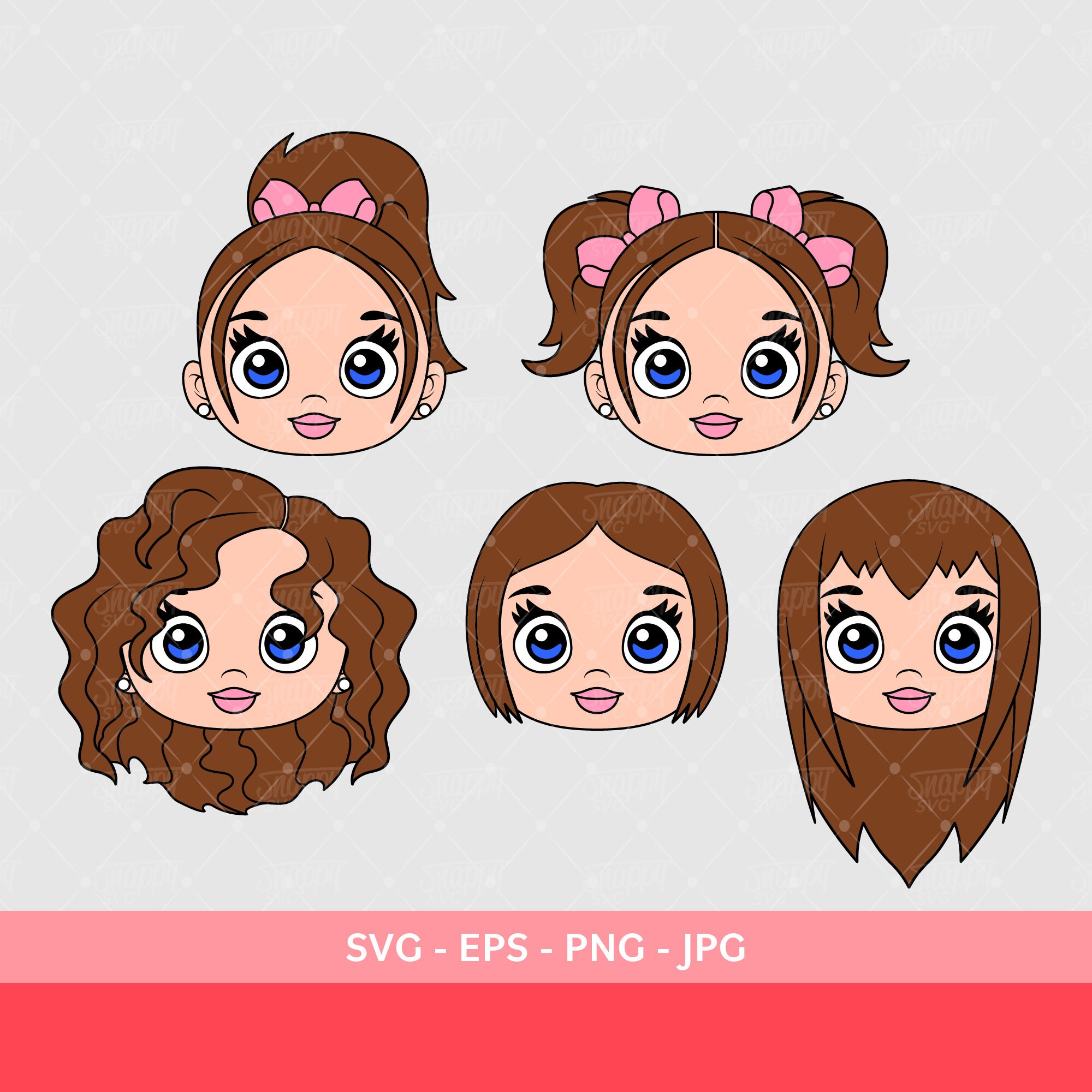 Clip Art Vector Of Grandma Face Woman With Bun Hair - Roblox Faces - Free  Transparent PNG Clipart Images Download