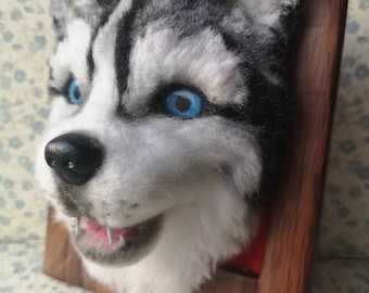 Aangepaste 3D vilten huisdier portret in lijst, handgemaakte naald vilten hond of kat Memorial cadeau, gepersonaliseerde huisdier aandenken, Memorial Art huisdierliefhebbers