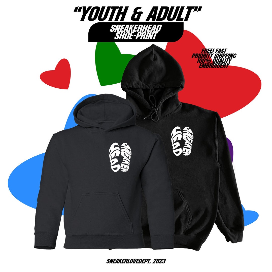 Youth Adult Sneakerhead Sneakerhead Shoe Print Hoodie - Etsy