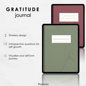 Mindfulness Gratitude Journal: Daily Prompts, Self-Care Planner (Digital Download)
