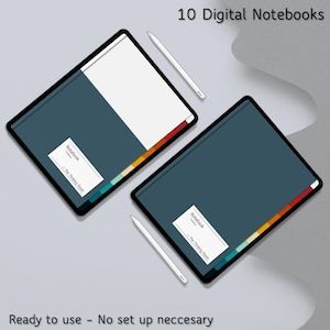Digital Notebook for GoodNotes & Notability: Minimalist Hyperlinked PDF
