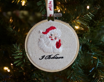 Christmas Embroidery Kit for Beginners, Easy Handmade Christmas Gift, Christmas Embroidery Kit, Christmas Ornaments, Christmas Decoration