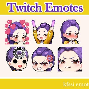 Demon Hunter emotes KPDH emojis | anime girl emote | twitch emotes
