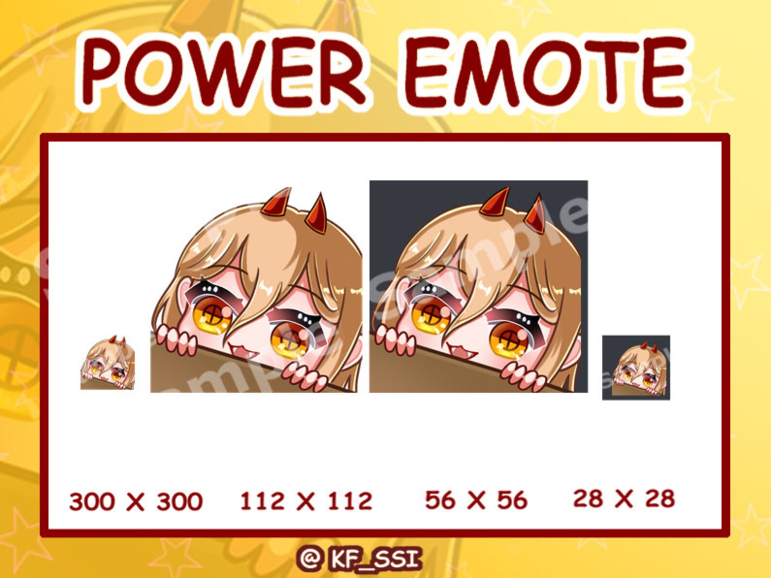 Power Emotes Chainsaw Man Power Lurk Peek Emote for - Etsy