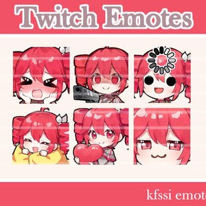Kasane Teto Emotes | vocaloid twitch emotes | anime girl pink hair emote