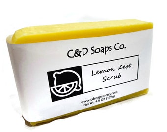 Lemon Zest Scrub Cold Press Soap