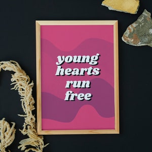 Candi Staton, Young Hearts Run Free, Lyric Print, Wall Decor, Retro Print, Digital Download