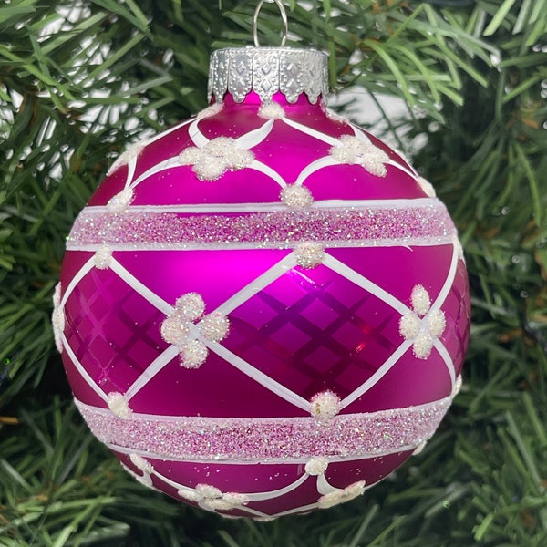 Glitter Ball Ornaments Etsy