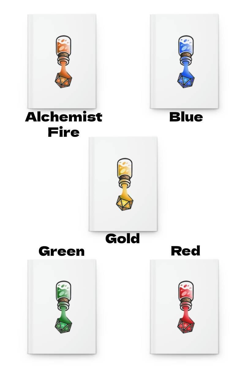 Dnd Health Potion Journal Simple Notebook With Original Art Red Potion ...