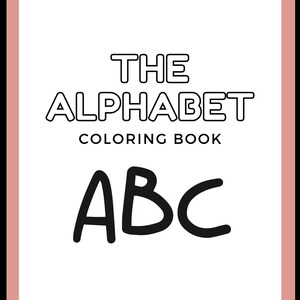 Printable Alphabet Coloring Book, Printable Coloring Book, Alphabet Coloring Book