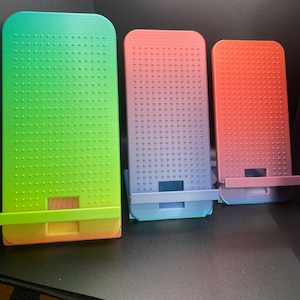 Printable phone stands, 3d digital file for IOS and Android phones, Iphone, Samsung, phone cradle, phone holder, 3MF