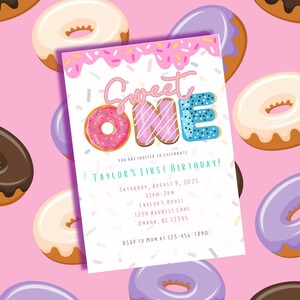Sweet One First Birthday Invitation