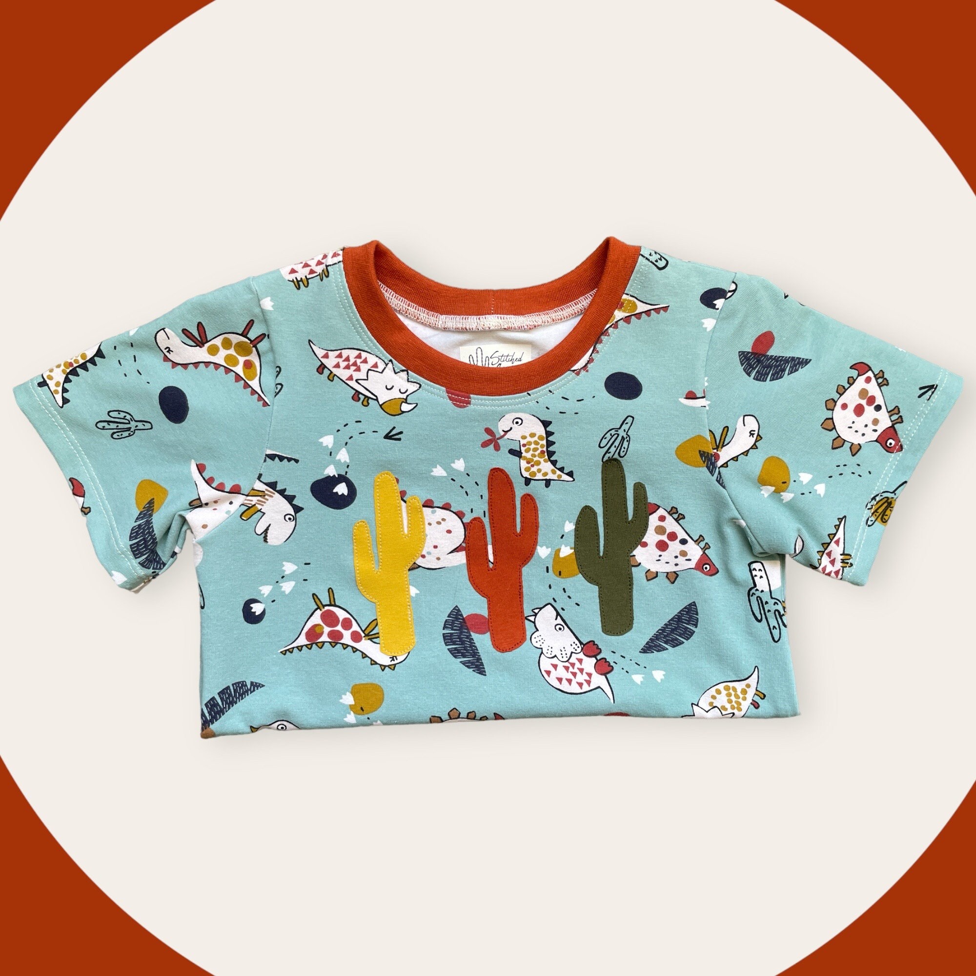 Kids Dinosaur Print Shirt – Cute Short Sleeve Casual Wear