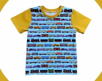 train cars tshirt boy, train gifts for little boys, all aboard train birthday gift 3 year old boy, 4 year old birthday shirt, 4t clothing