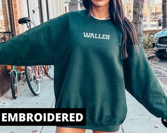 Embroidered Country Music Sweatshirt: Wallen Concert Crewneck