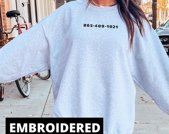 Embroidered Country Music Crewneck Sweatshirt: Western Concert Shirt