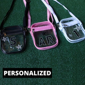 Custom Clear Stadium Concert Approved Bag, Clear Purse Crossbody, Custom Bag, Clear Purse, Football Bag Personalized Purse Transparent
