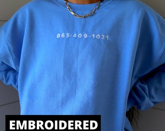 Embroidered Country Music Crewneck Sweatshirt: Western Concert Shirt