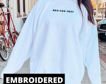 Embroidered Country Music Concert Crewneck Sweatshirt
