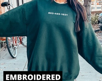 Embroidered Country Music Crewneck Sweatshirt: Western Concert Shirt