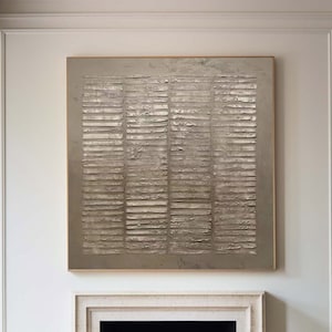 Large brown Wabi-Sabi style wall art decoration,brown and beige minimalist wall art,brown and beige abstract painting,brown and beige 3D art