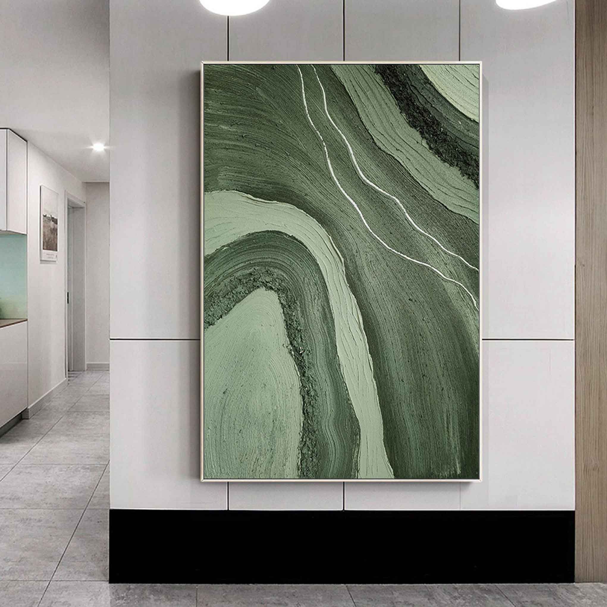 Large Green Wall Art Green 3D Texture Art Green Texture Wall Etsy