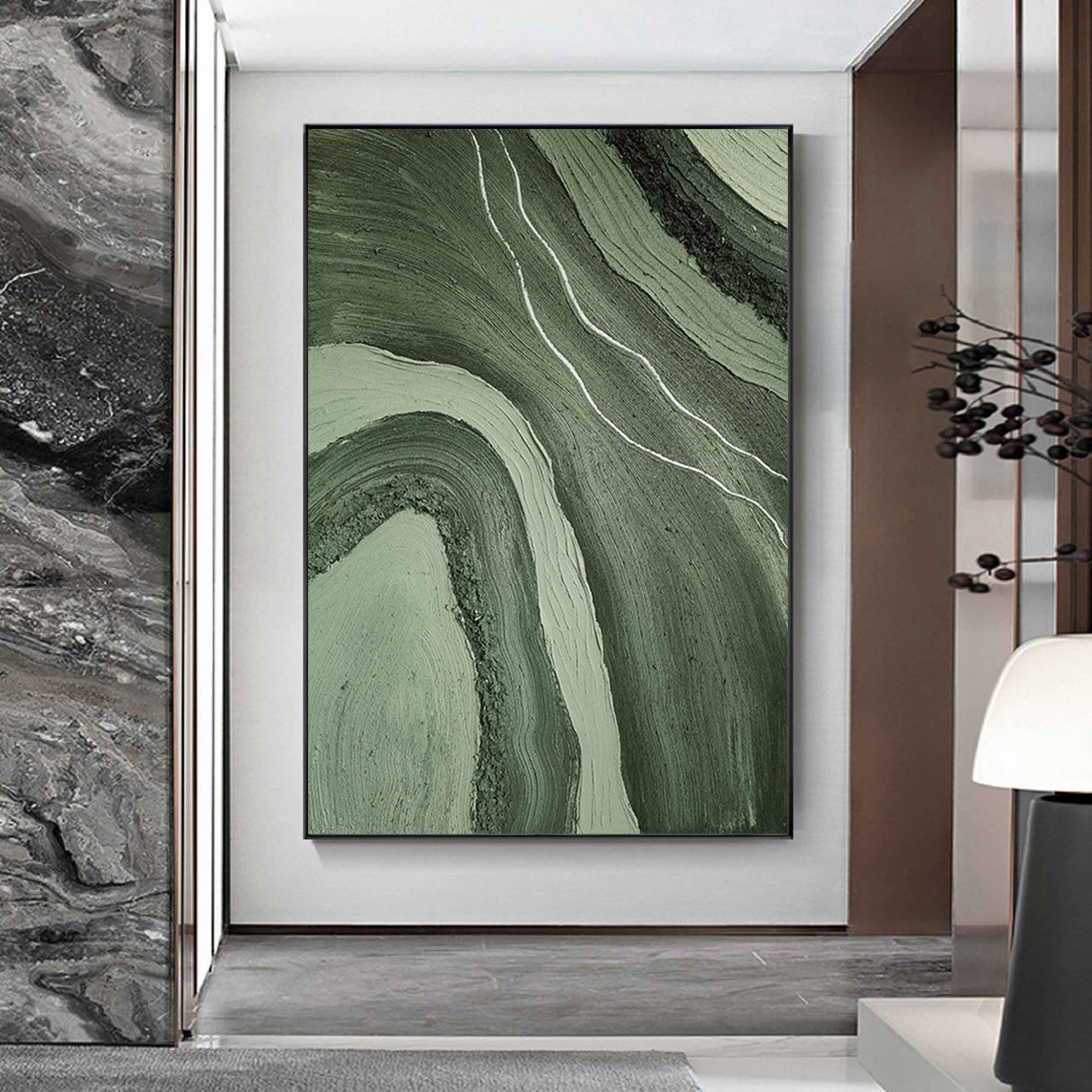 Large Green Wall Art Green 3D Texture Art Green Texture Wall Etsy