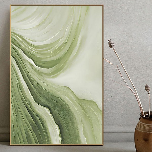 Lime Green Painting Etsy