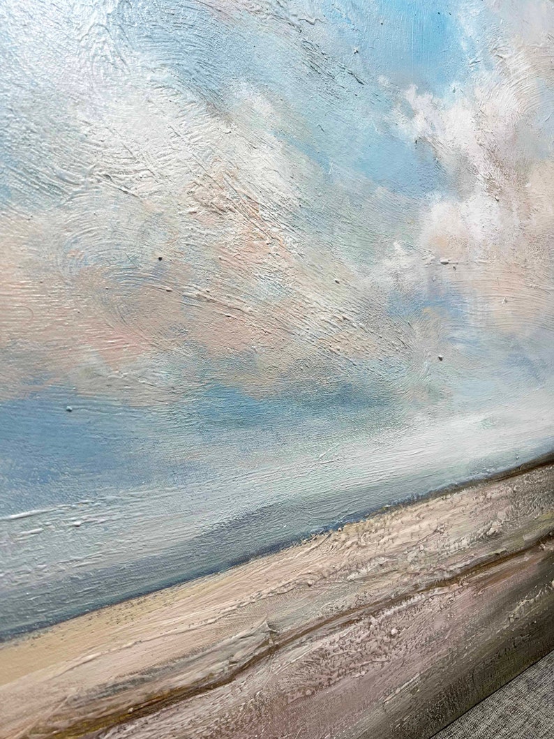 Large Original Wall Art Abstract Cloud Painting Sky Wall Art Etsy